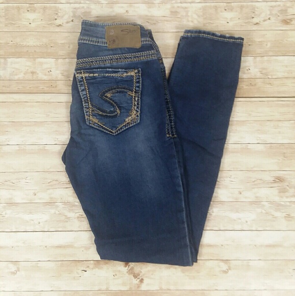 Silver Jeans Denim - Silver suki joga mid Rise pencil skinny jeans 27